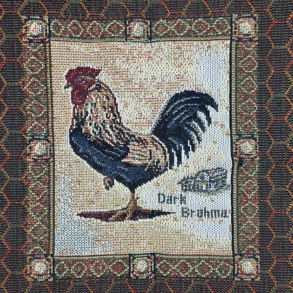 C. MCKINLEY ROOSTER BREEDS WALL HANGING / TABLE RUNNER 34x13 VINTAGE Y2K